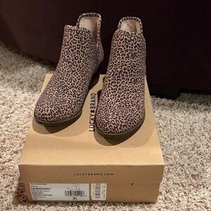 Lucky Brand Bashina2 Leopard Print Ankle Boots